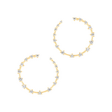 Hoop earrings with precious zirconia