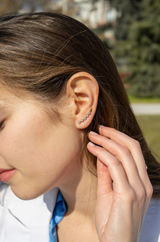 Single Earring Arrow and Zirconia