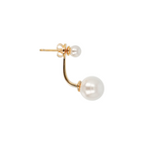 Double Pearl Drop Earrings