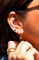 Set of 3 Mini Blue Eye Earrings