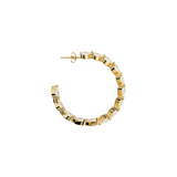 Hoop Earrings with Hearts - Tennis Collection