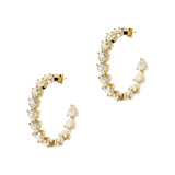 Hoop Earrings with Hearts - Tennis Collection
