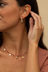 Yellow Gold Rectangle Earrings