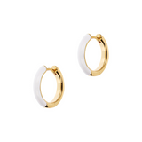 Orecchini Cerchi PICCOLI Double Face oro e smalto colorato