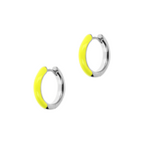 Orecchini Cerchi PICCOLI Double Face oro e smalto colorato