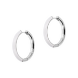 MEDIUM Double Face Hoop Earrings Gold and Colored Enamel
