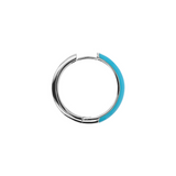 MEDIUM Double Face Hoop Earrings Gold and Colored Enamel