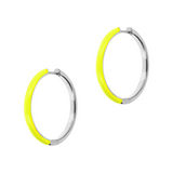 Orecchini Cerchi GRANDI Double Face oro e smalto colorato