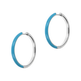 Orecchini Cerchi GRANDI Double Face oro e smalto colorato