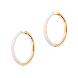 Orecchini Cerchi GRANDI Double Face oro e smalto colorato