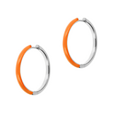 Orecchini Cerchi GRANDI Double Face oro e smalto colorato