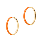 Orecchini Cerchi GRANDI Double Face oro e smalto colorato