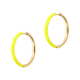 Orecchini Cerchi GRANDI Double Face oro e smalto colorato