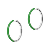 Orecchini Cerchi GRANDI Double Face oro e smalto colorato