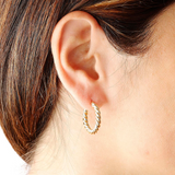 Torchon Earrings SMALL Hoops