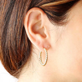 Torchon Earrings MEDIUM Hoops