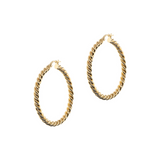 Torchon Earrings MEDIUM Hoops