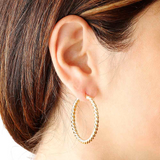 Torchon Earrings LARGE Hoops