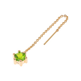 Up and Down Earring with Pendant and Colored Stone