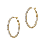 Zircon Hoop Earrings