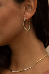 Zircon Hoop Earrings