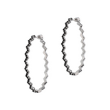 Large Oval Earrings with Zirconia