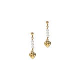 Pearl and Heart Earrings