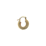 Hammered and Domed Hoop Earrings
