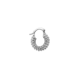 Hammered and Domed Hoop Earrings