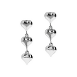 3 Hearts Pendant Earrings