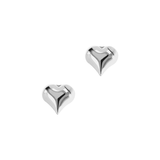 Heart earrings on the lobe