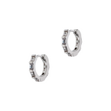 Mini Hoop Earrings with Zirconia Stones