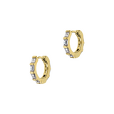 Mini Hoop Earrings with Zirconia Stones