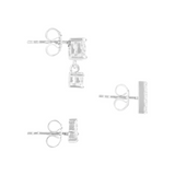 Set of 3 pairs of zirconia earrings