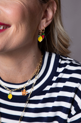 Taste of the Sea: Octopus/Chili/Lemon Earrings