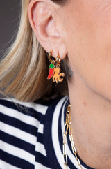 Taste of the Sea: Octopus/Chili/Lemon Earrings