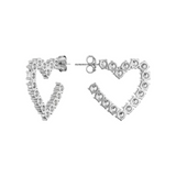 Zircon Heart Earrings