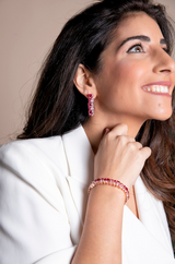 Princess Pink Ruby Long Earrings