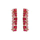Princess Pink Ruby Long Earrings