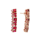 Princess Pink Ruby Long Earrings