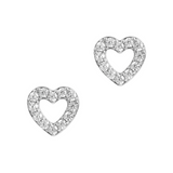 Piccoli Orecchini al Lobo con Cuore Forato