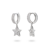 STAR HOOP EARRINGS IN ZIRCONIA