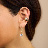 Orecchino Ear Cuff “Doppia Luce” – Zirconi e Linea Liscia