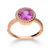 Anello Luce di Venere con pietra rosa e turchese – misura 14