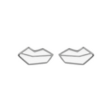 Red Mouth Ear Stud Earrings by Netaly Nissim