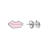 Red Mouth Ear Stud Earrings by Netaly Nissim