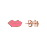 Red Mouth Ear Stud Earrings by Netaly Nissim