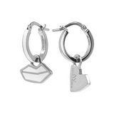 Small Hoop Earrings Hearts and Mouth by Netaly Nissim