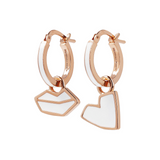 Small Hoop Earrings Hearts and Mouth by Netaly Nissim