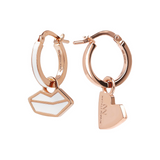 Small Hoop Earrings Hearts and Mouth by Netaly Nissim